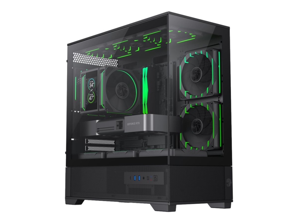 Gamemax Infinity Vista 2 Mb - Mt Gaming - Micro Atx - Sidepanel Med Vindue (Hærdet Glas) (Atx) - Usb/Lyd