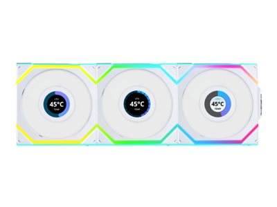 Lian Li Uni Fan Sl Wireless Lcd - Indsats Med Blæser - 120 Mm - Hvid (Pakke Med 3)