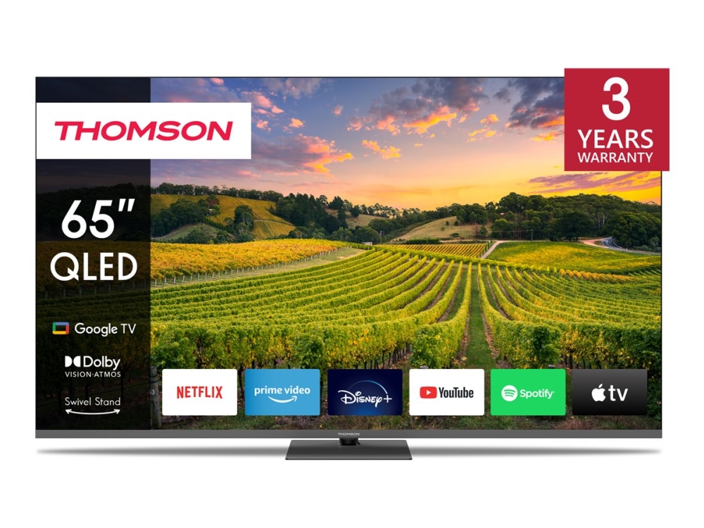 Thomson 65Qg4s14, 165,1 Cm (65"), 3840 X 2160 Pixel, Qled, Smart-Tv, Wlan, Grau