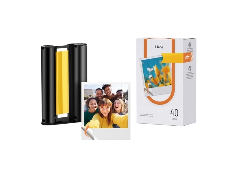 Liene Amber selvklæbende fotopapir 3x3 40 ark + 1 refill