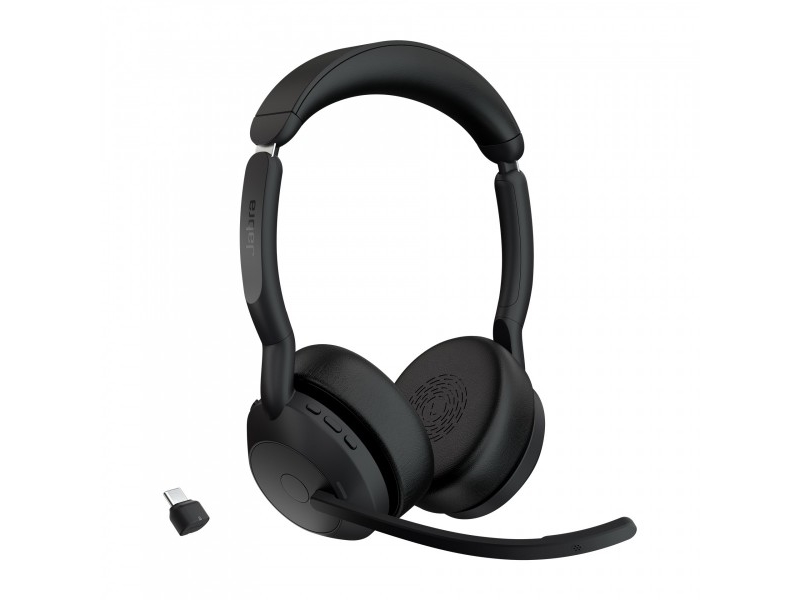 Jabra Evolve2 55, Trådløs, Kontor/Callcenter, 20 - 20000 Hz, 130 G, Headset