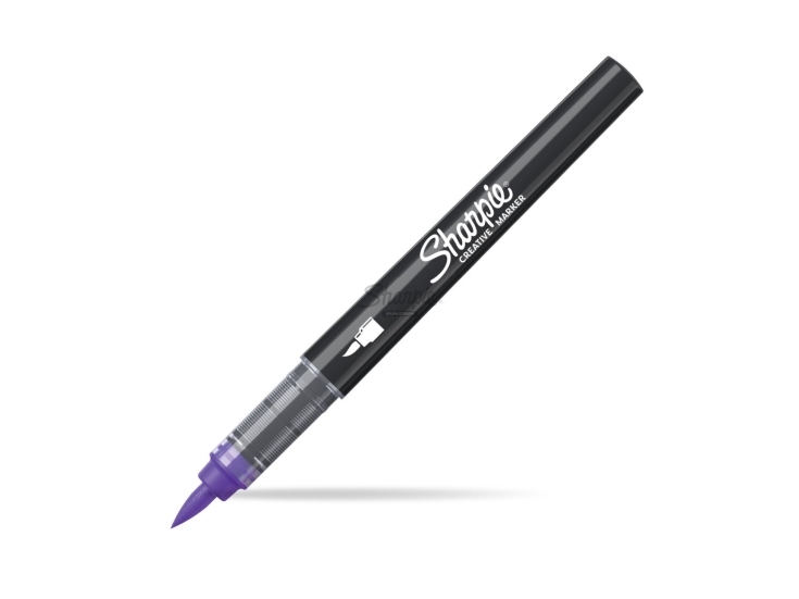 Sharpie 2218116, 1 Stück(E), Lila, Pinselspitze, Schwarz, Acrylbasierte Tinte