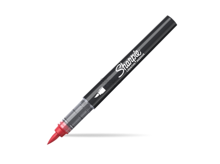 Sharpie 2218113, 1 Stück(E), Rot, Pinselspitze, Schwarz, Acrylbasierte Tinte