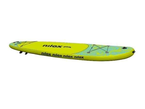 Nilox NXWTRSUP, Stand up paddleboard (SUP), Vippströmbrytare, Grön, Gul, Polyvinylklorid (PVC), 150 kg, 3350 mm