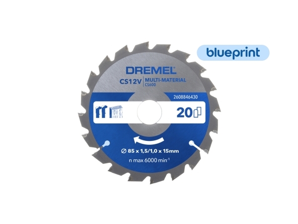 Dremel 2608846430?, Laminat, Kunststoff, Nicht-Eisenhaltiges Metall, Holz, 8,5 Cm, 6000 Rpm, 2,5 Cm, 1 Stück(E)