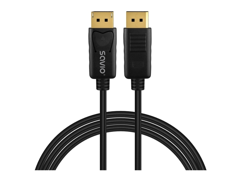 Savio Cl-206 Displayport-Kabel 3 M Sort