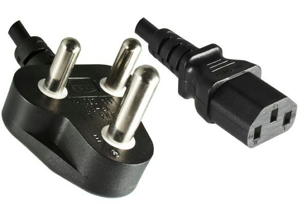 Microconnect Power Cord South Africa Type B+C - C13, Black, Big Plug, H05vv-F 3G 0.75 Mm², 10A-250V, 1.8 M, 0,5 M, C13 Forbinder, 250 V, 10 A