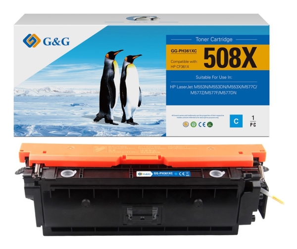 G&G Kompatibel Mit Hp 508X / Cf361x Xl-Toner Cyan, 9500 Seiten, Cyan, 1 Stück(E)