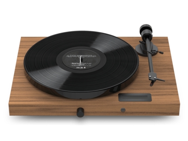 Pro-Ject JUKE BOX E1 (OM5e), Bæltedrevet pladespiller, Semi-automatisk, Valnød, Sort, Syntetisk ABS, 33,45 rpm, 33,45 rpm