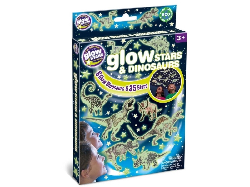 Glittrande stjärnor och dinosaurier | Baby & barn - Barnrummet - Väggklistermärken | GameStuff