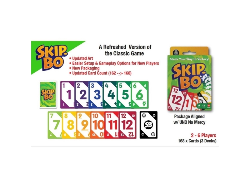 Mattel UNO-kort SKIP-BO (uppdaterade) (JMM20) | Leksaker - Spel - Kortspel | GameStuff