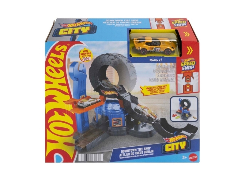 Hot Wheels Mehrfarbig City Downtown Tire Shop - Image 3