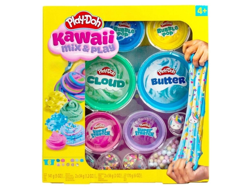 Play-Doh Kawaii Mix & Play Knete, 6Er-Pack