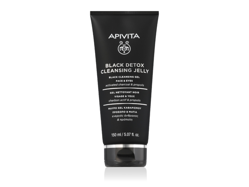 Apivita Cleansing Gel Black Detox 150Ml Face Cleanser