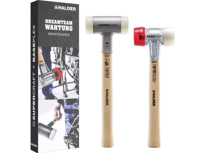 Halder Aktionsbox Dreamteam 3366s001 Hammer-sæt Tilbageslagfri 1100 g 130 mm 2 stk