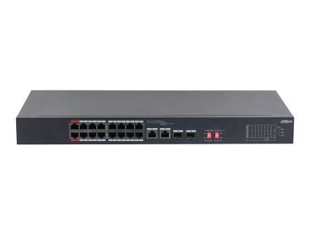 Switch Niezarządzalny Dahua S3218-16Et-135 16X10/100M 2X10/100/1000M Poe 2Xsfp Combo