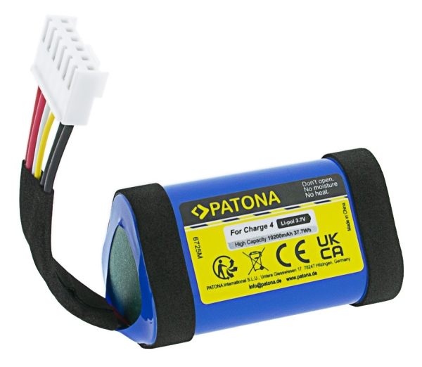Patona 6725, Genopladeligt Batteri, Blå, Jbl, Charge 4, Lithium-Ion (Li-Ion), 10200 Mah
