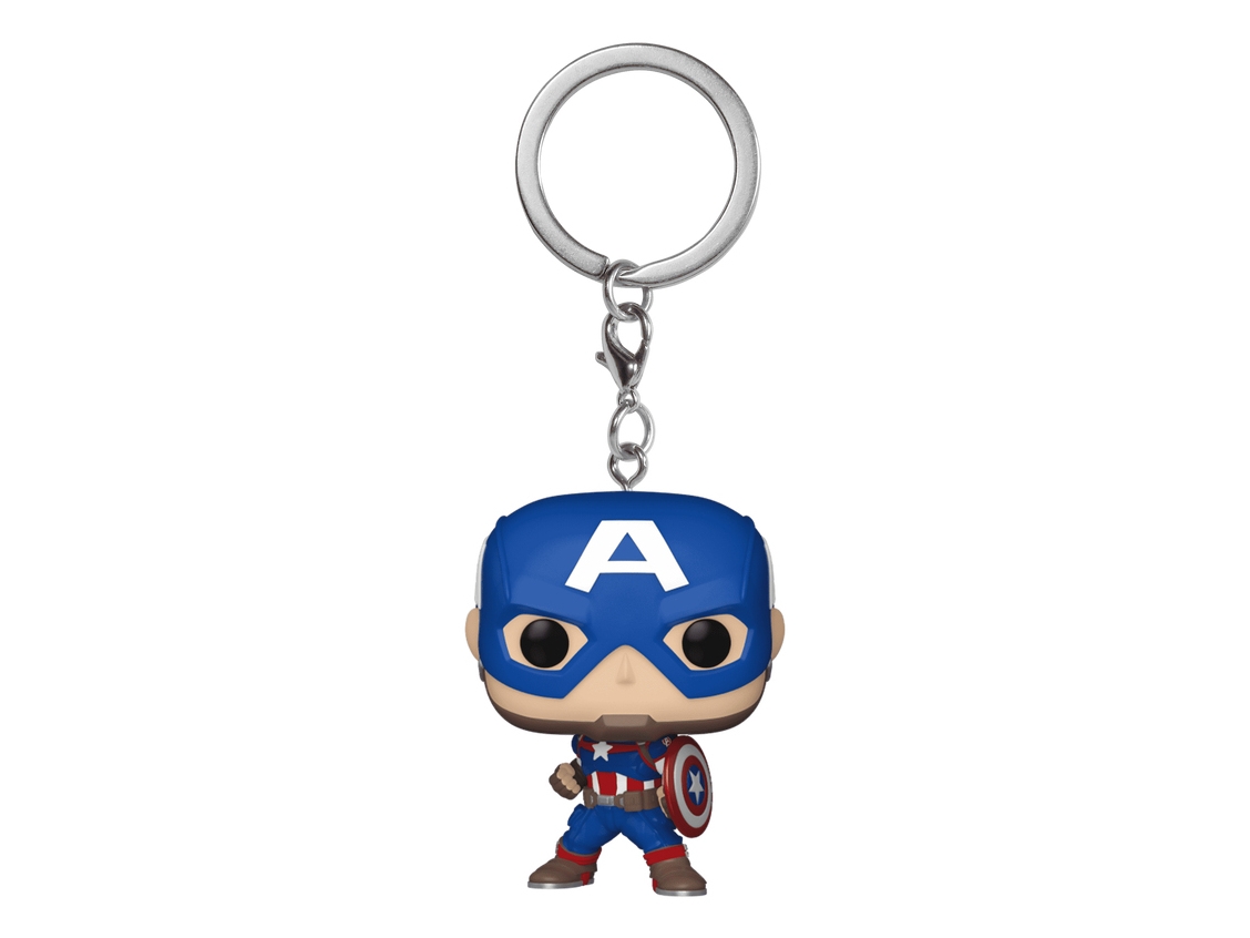 Funko Pop! Keychain Captain America, Schlüsselring, Mehrfarbig, Blau, Vinyl, Captain America, 102 Mm, Box
