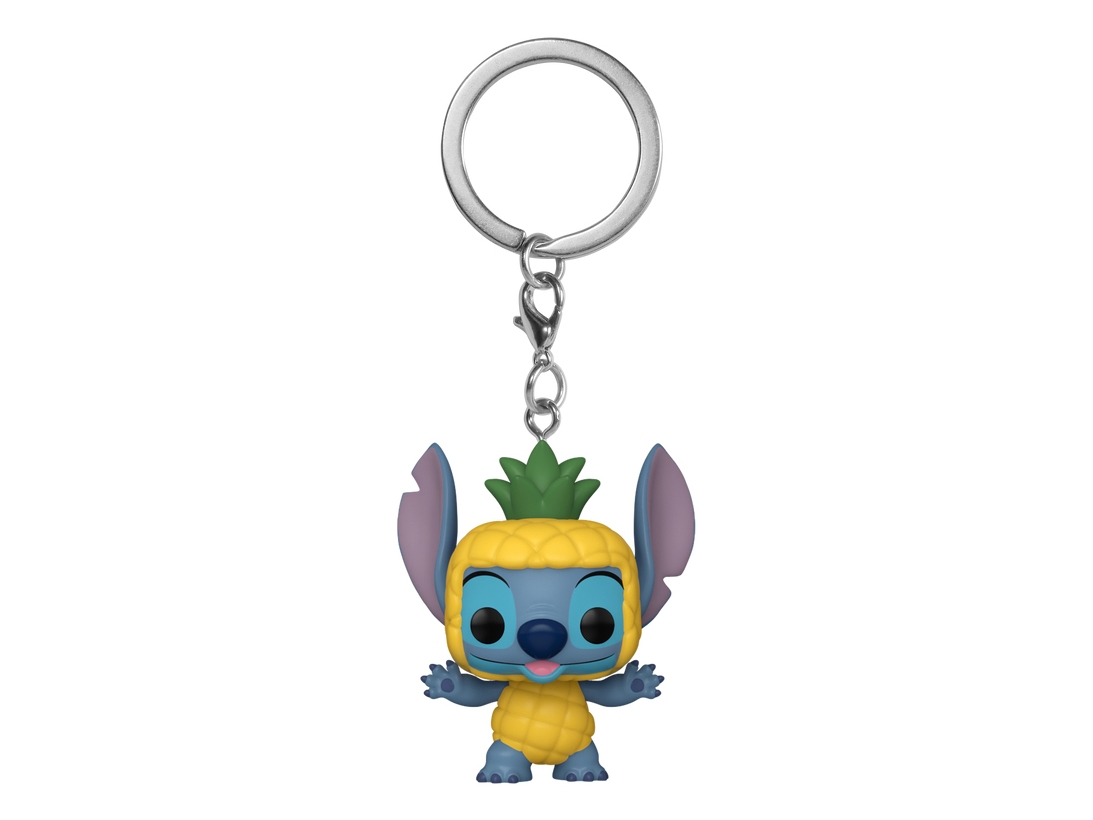 Funko Pop! Keychain Stitch As Pineapple, Schlüsselring, Mehrfarbig, Vinyl, Lilo & Stitch, 102 Mm, Box