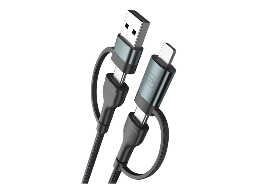 3Mk Hyper Cable N-Series - Usb-Kabelkit - 20 V - 3 A - 1.2 M - Usb Power Delivery (60W) - Sort