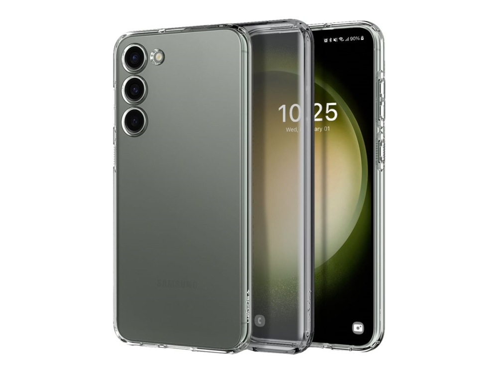 Spigen Liquid Crystal - Bagsidecover Til Mobiltelefon - Termoplastisk Polyuretan (Tpu) - Krystalklar - For Samsung Galaxy S23
