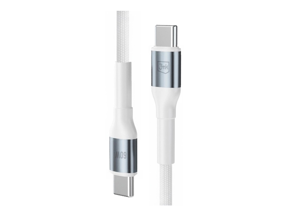 3Mk Hyper Cable N-Series - Usb-Kabel - Usb-C (Han) Til Usb-C (Han) - Usb 2.0 - 20 V - 3 A - 1 M - Usb Power Delivery (60W) - Hvid
