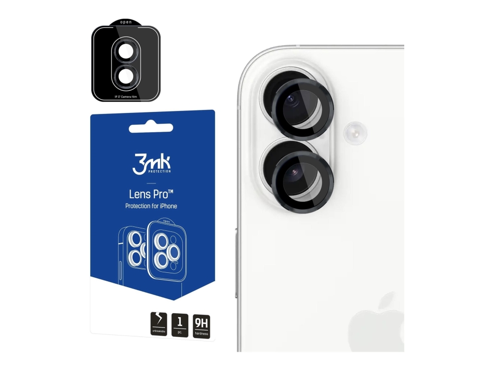3Mk Objektyvo Apsaugos "Pro" Kameros Stiklas Iphone 17 - Juodas