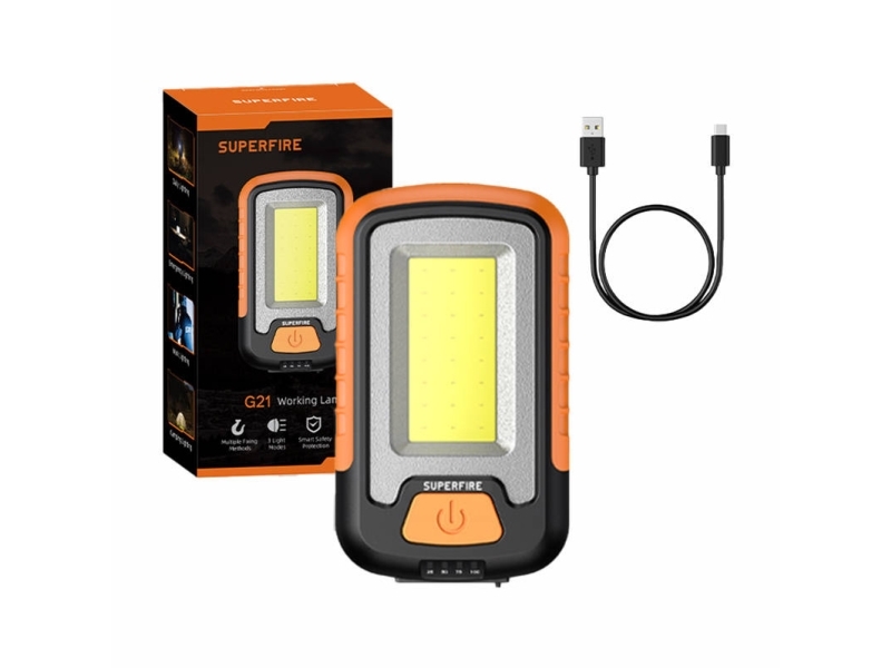 Superfire G21 verkstadslampa, 650lm, USB | Verktyg & Verkstad - För verkstaden - Övriga | GameStuff