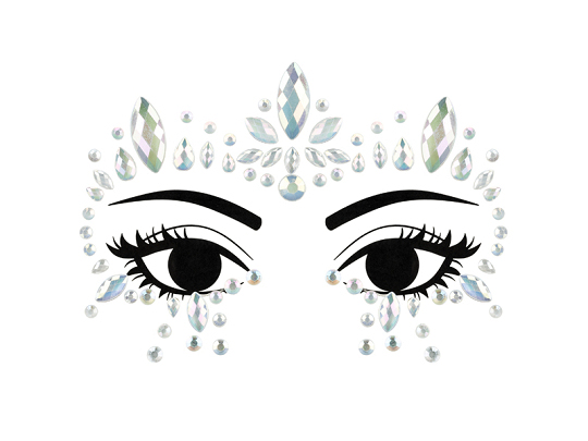 Partydeco Ndt1, Self-Adhesive Jewellery, Unisex, Fest, Akryl, Sølv, 1 Par