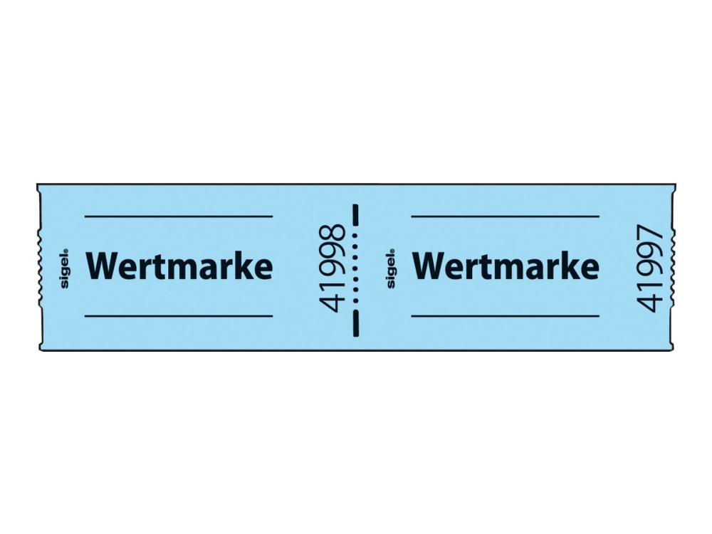 Sigel - Branded Vouchers Roll - Wertmarke - 60 X 30 Mm - Nummereret