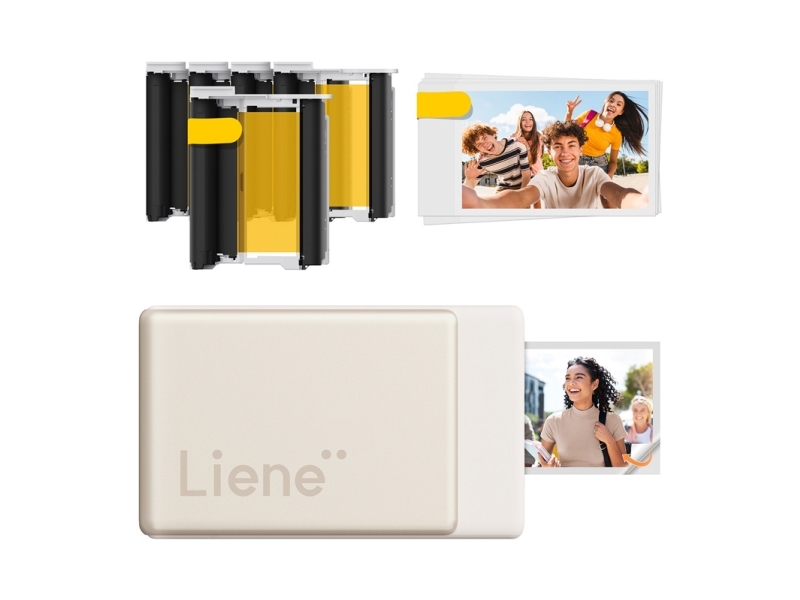 Liene Pearl N200 Pro 2x3 bærbar fotoprinter-sæt (guld)
