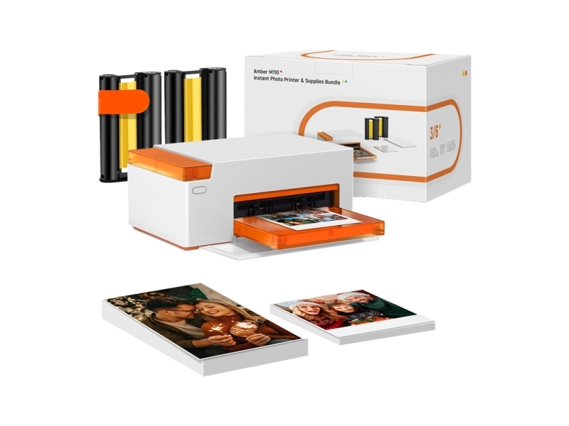 Liene Amber M110 bærbar fotoprinter 4x6 med 60 ark fotopapir 4x6