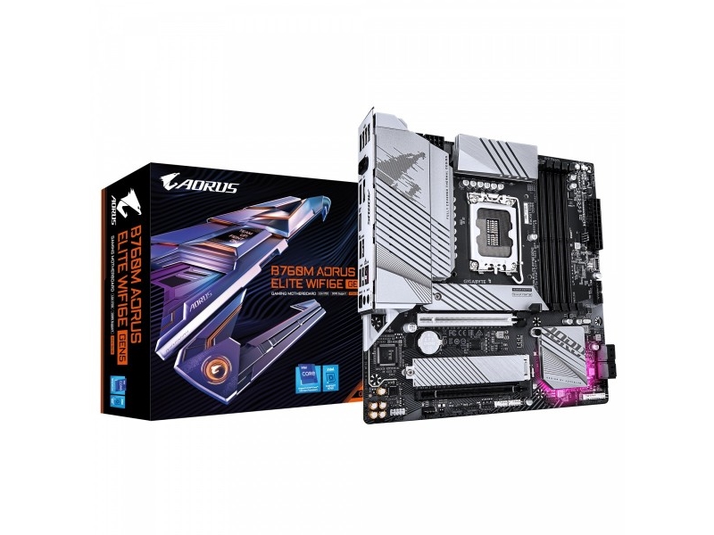 Gigabyte B760m Aorus Elite Wifi6e Gen5, Intel, Lga 1700, Intel Celeron , Intel Core I3 12Th Gen, Intel Core I3 13Th Gen, Intel Core I3 14Th Gen, Int