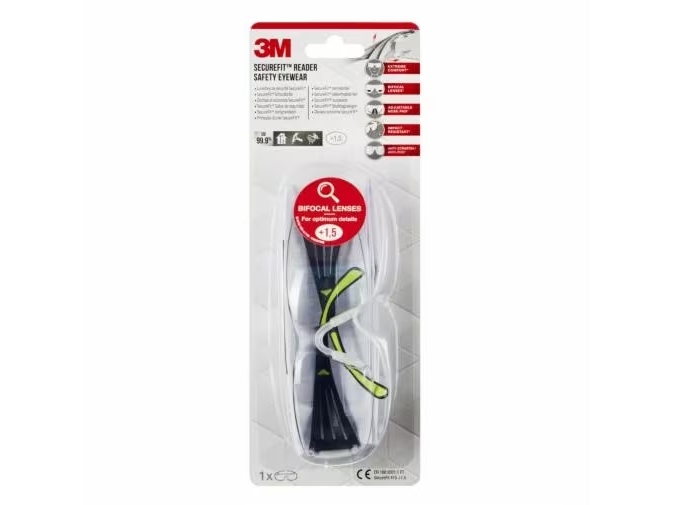 3M Sf415c1, Schutzbrille, Ce, Schwarz, Gelb, Transparent, Polycarbonat (Pc), Polycarbonat