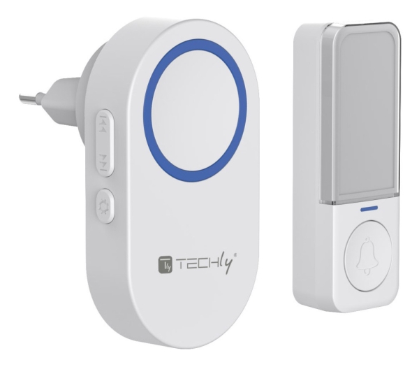 Techly I-Bell-Ring05, Weiß, Ip56, 1 Stück(E), 1 Stück(E), Wand, Kabellos