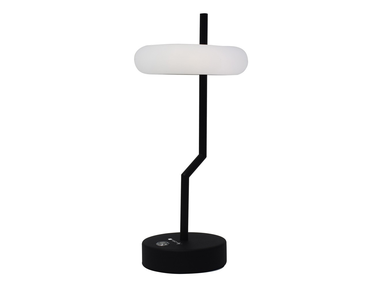 Techly I-Lamp-Table2, Schwarz, Weiß, Acrylnitril-Butadien-Styrol (Abs), Eisen, Schlafzimmer, Café, Esszimmer, Hotel, Wohnzimmer, Restaurant, Design,