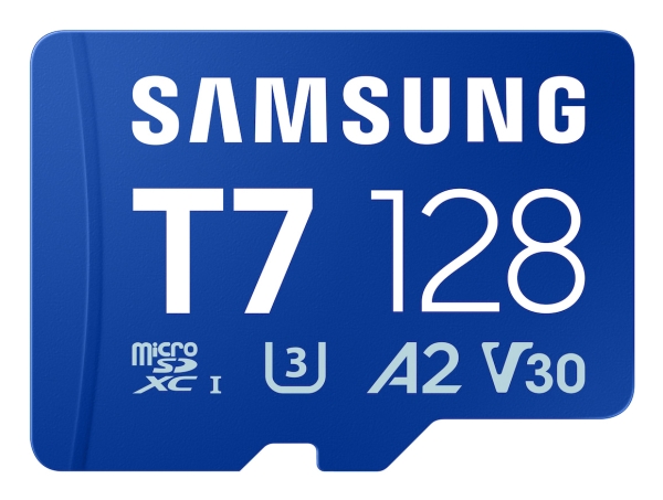 SAMSUNG T7 microSD Speicherkarte 128GB für Smartphones Tablets und Handheld-Konsolen bis zu 170MB/s Lesen MB-MB256T/WW