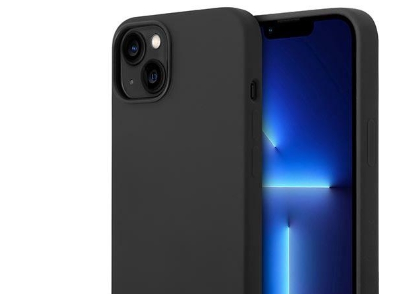 Bmw Silikone-Metal Logo Cover Til Iphone 14 - Sort