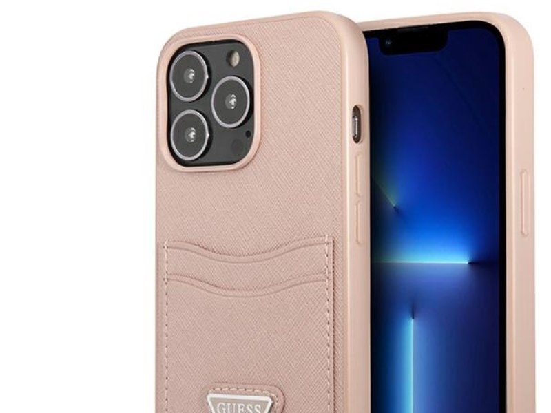 Guess Guhcp13lpsatpp Iphone 13 Pro/13 6.1" Pink/Pink Hardcase Saffianotriangle Kortholder