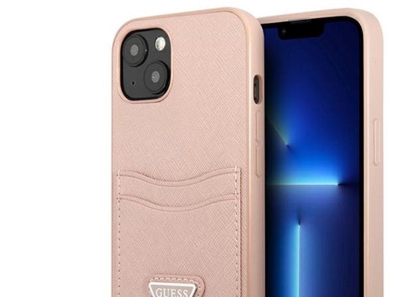 Guess Guhcp13spsatpp Iphone 13 Mini 5,4" Pink/Pink Hardcase Saffianotriangle Kartenfach