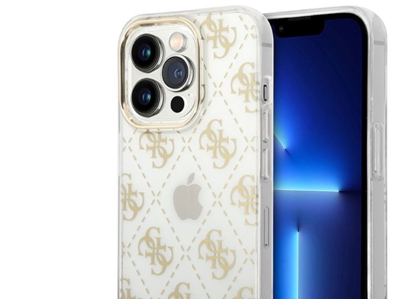 Hurtel Guess Guhcp14lhg4mhg Iphone 14 Pro 6.1" Gold/Gold Hardcase 4G Pattern Script