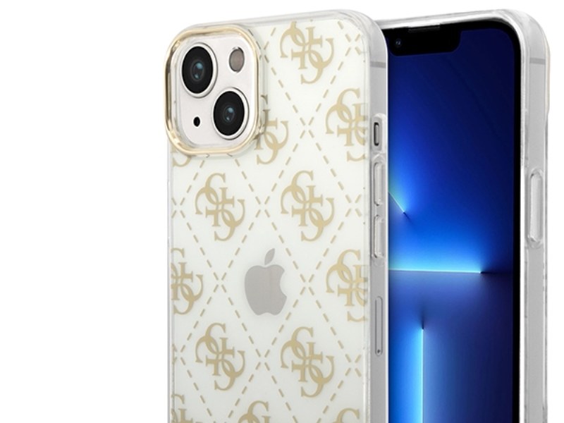 Guess Guhcp14mhg4mhg Hardcase 4G-Mønster Script Til Iphone 14 Plus 6.7" - Guld/Guld