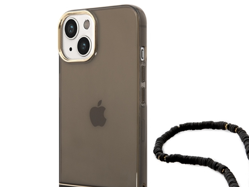 Guess Guhcp14mhgcohk Iphone 14 Plus 6,7" Schwarz/Schwarz Hardcase Translucent Pearl Strap