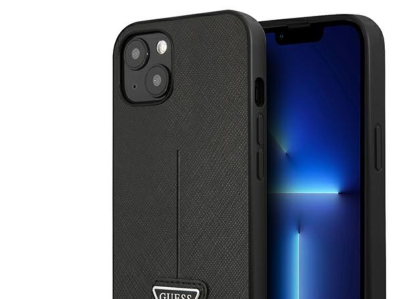 Guess GUHCP14MPSATLK iPhone 14 Plus 6.7 black/black hardcase SaffianoTriangle Logo
