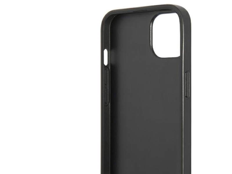 Hurtel Guess Guhcp14mpsatlk Iphone 14 Plus 6,7" Hardcase Saffiano Triangle-Logo - Sort/Sort