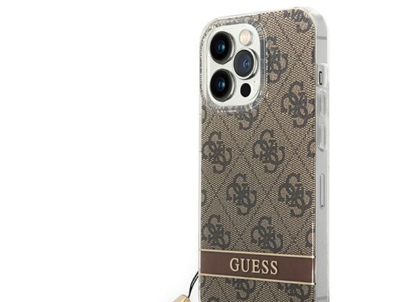 Guess Guohcp14lh4stw Iphone 14 Pro 6.1 "Braun/Braun Hardcase 4G" Print-Tragegurt