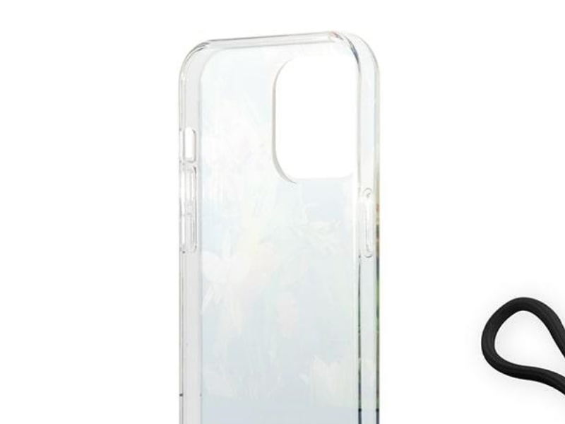 Guess Guohcp14lhflsb Etui Til Iphone 14 Pro 6,1" Blå/Blå Hårdt Etui Med Blomsterrem