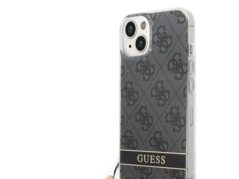 Guess Guohcp14mh4stk Iphone 14 Plus 6.7" - Schwarz/Schwarzes Hardcase Mit 4G-Print-Trageriemen