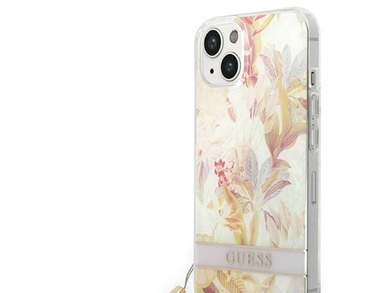 Guess Guohcp14mhflsu Iphone 14 Plus 6.7" Lilla/Lilla Hardcase Flower Strap