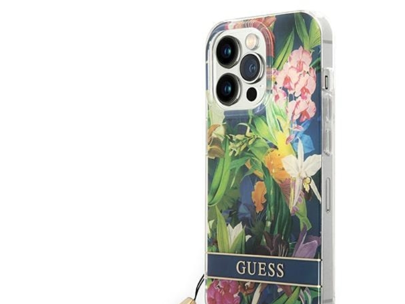 Case Guess Guohcp14xhflsb Iphone 14 Pro Max 6,7" Blå/Blå Hard Shell Med Gelrem (3666339093983)